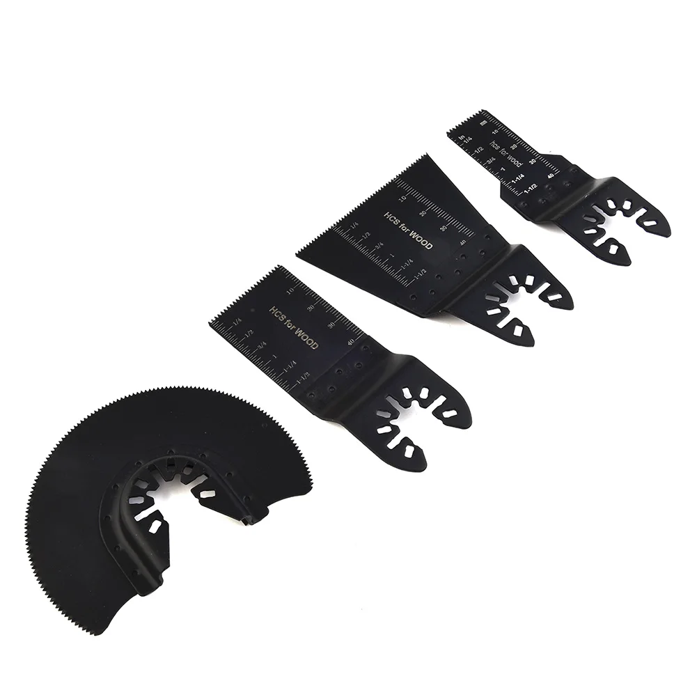 

4pcs/Set Oscillating Tools MultiTool HCS Saw Blade For Renovator Trimmer Blades Wood Cutting Tools Parts Power Tools Parts