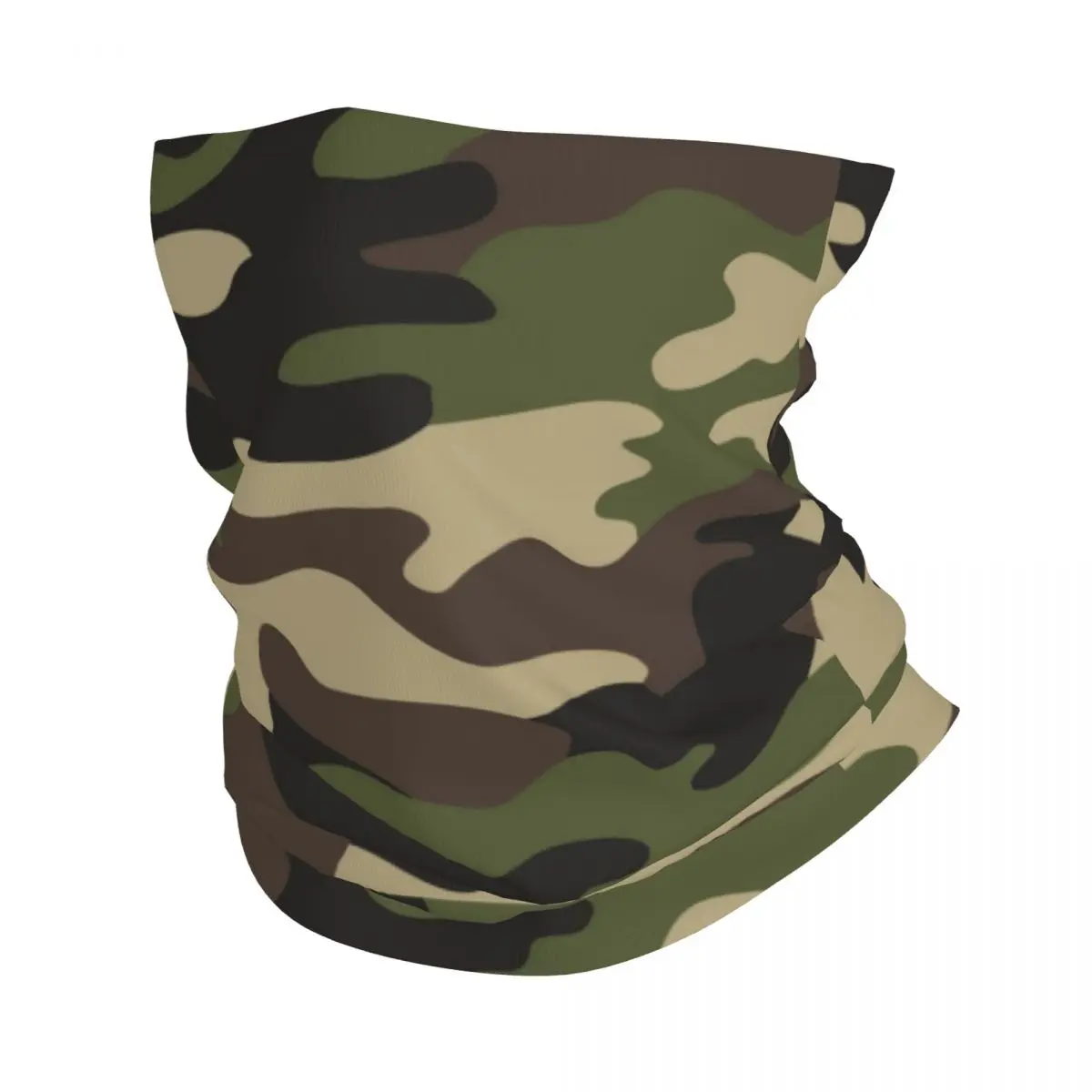 

Green Brown Military Camouflage Bandana Neck Gaiter for Hiking Cycling Men Women Wrap Scarf Army Jungle Camo Headband Warmer