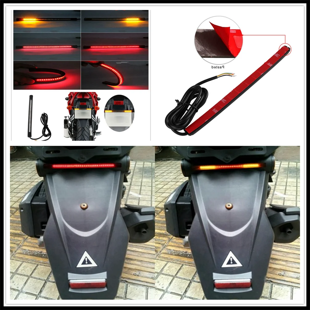 

Motorcycle LED Tail lamp Plate Light Brake Stop Turn Signal Strip for SUZUKI GSXR1000 GSXR600 Kawasaki NINJA 300 250R