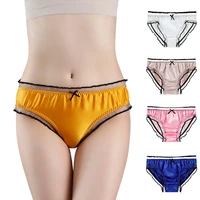 new mulberry silk panties women fashion lace briefs sexy mid waist panties comfortable breathable underpants