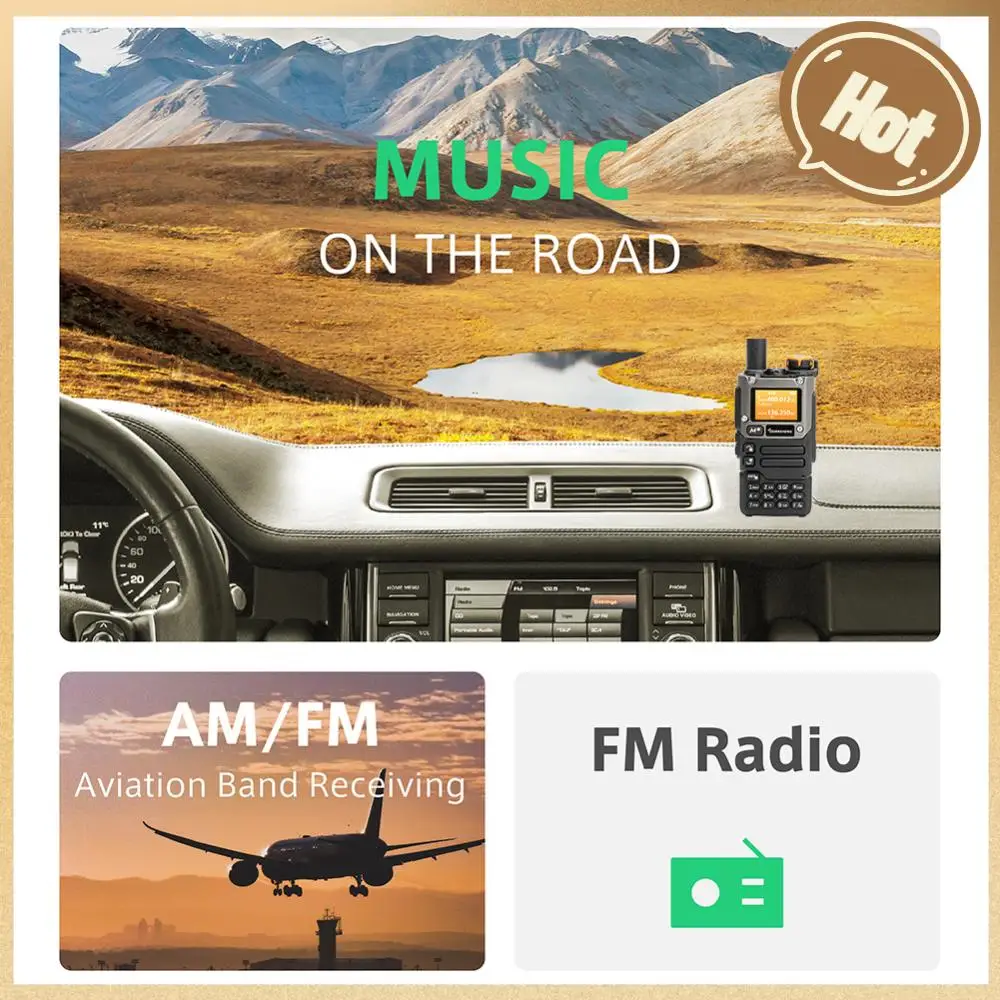 

UV-K6 двухсторонняя радиосвязь 144-146 МГц 430-440 МГц, беспроводная частота, двухсторонняя CB радиосвязь Type-C, зарядный шифратор, устройство связи NOAA