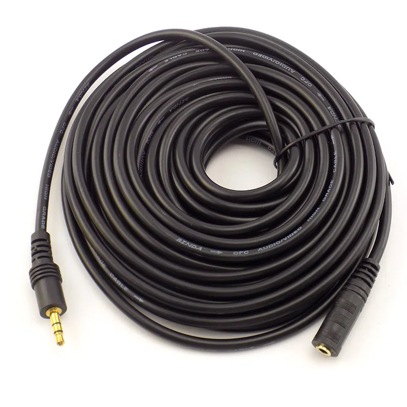

1.5/3/5/10M 3.5mm Stereo Male to Female Audio Extension Cable Cord for Headphone TV Computer Laptop MP3/MP4 Earphone