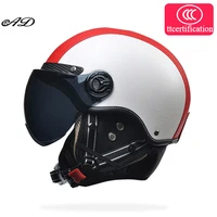 Motorcycle helmet  German Helmets Retro Motorcycle Vintage for Open Face Helmet  Open Face Helmet with retractable sun visor