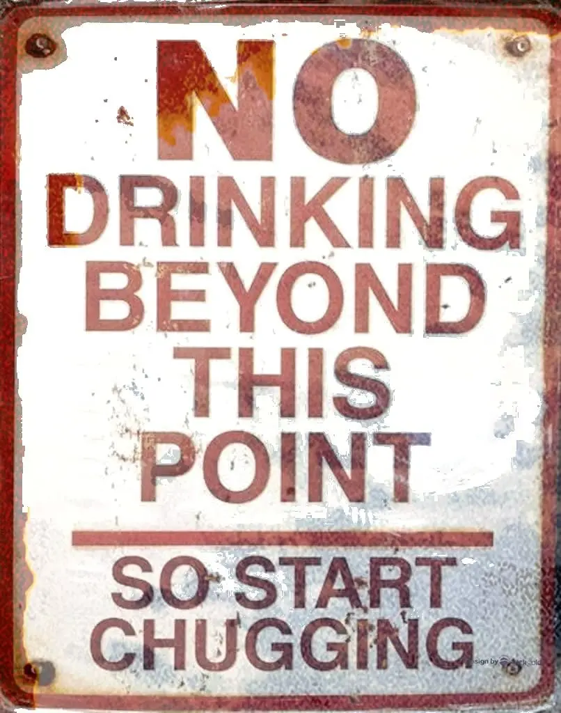 Оловянный плакат металлическая вывеска без питья за пределами этого точки