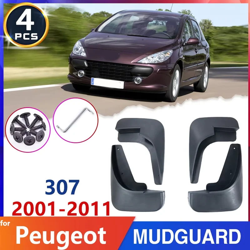 

Автомобильные брызговики, брызговики для Peugeot 307 307sw 2001 ~ 2011 2002 2003 2004 2005 2006 2007, брызговики, автомобильные товары