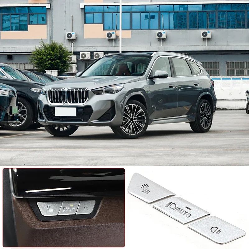 Для BMW X1 U11 2023 + серебристый Стайлинг автомобиля из алюминиевого сплава наклейка