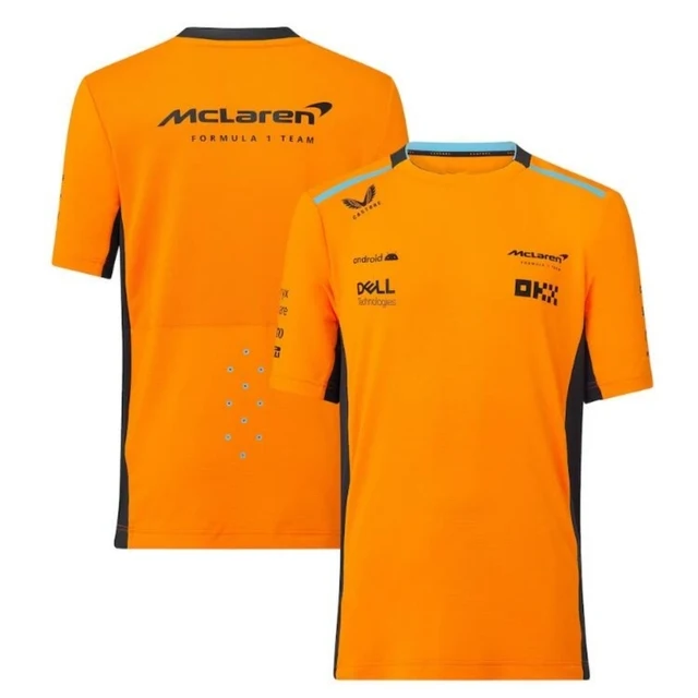 

Футболка McLaren Team Мужская, спортивная одежда с круглым вырезом и коротким рукавом, дышащая, повседневная, сезон F1, детский топ формула 2023 1