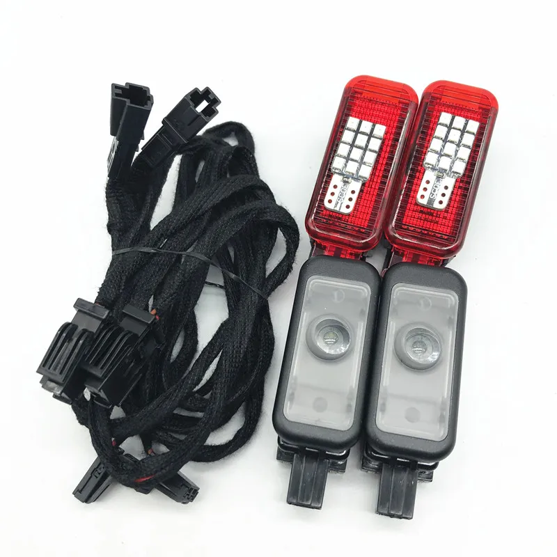 

Автомобильный интерьер светодиодный красный светильник 4 кольца приветственный свет s кабель для Audi A1 A3 8V 8P A4 B8 B9 A5 A6 C6 C7 C8 A7 A8 Q3 Q5 Q7 TT