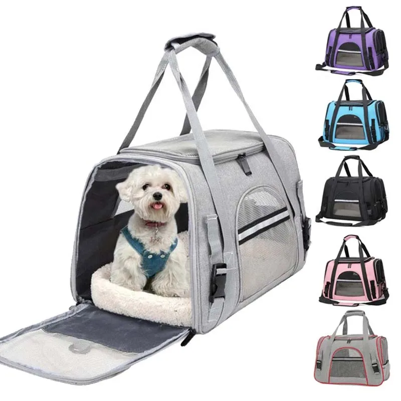 

Backpack Bag Thick Carrier Outdoor Bag Bag Dog Mesh Travel Cotton Portable Dog With Pet Aviation Cushion Anti-suffocation Pet