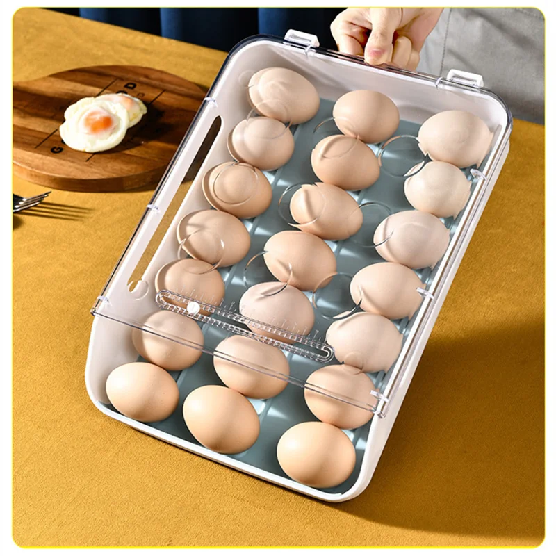 

Multi-layer Kitchen Tools Kitchen Egg Storage Boxes Egg Tray Fresh-keeping and Anti-collision Home Kitchen Supplies Drawer Type