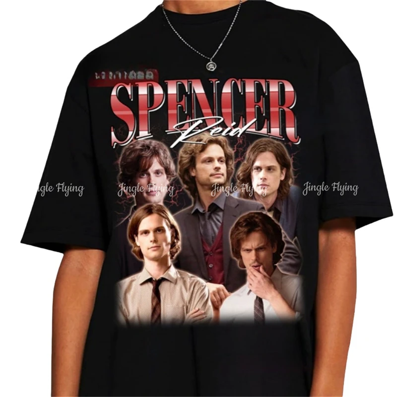 Spencer Reid Shirt Criminal Minds Tv Series Unisex Cotton Tshirt Vintage 90s Graphic Tee