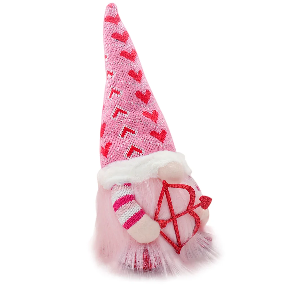 

Gnome Valentine Gnomes Valentines Day Decor Tomte Scandinavian Plush Dwarf S Decorations Cupid Swedish Elf Resistant Wear Up