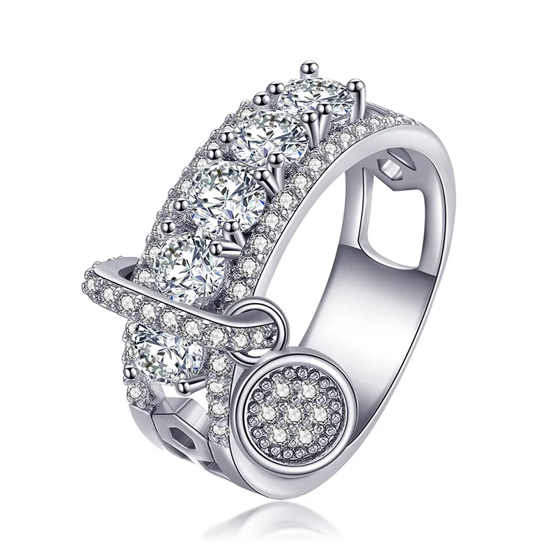 Французское романтическое широкое кольцо из розового золота Неоготические