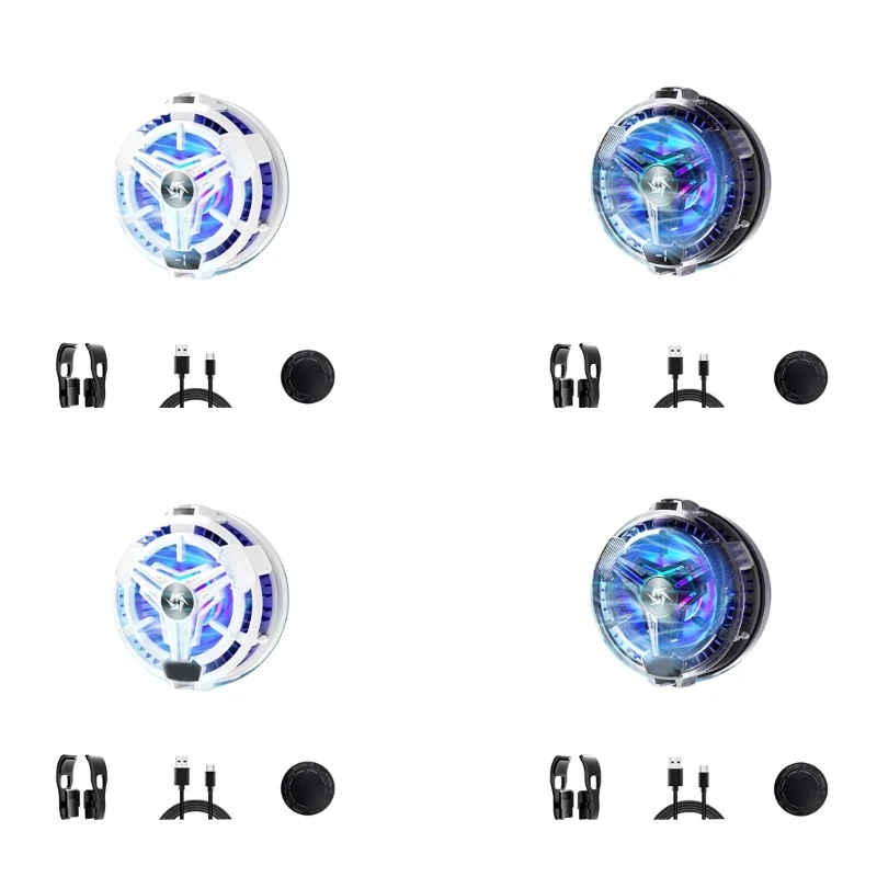 

New Magnetic Radiator LED Digital Display Semiconductor Heatsink for Cellphone Tablet Cooling System Portable RGB Cooler Fan