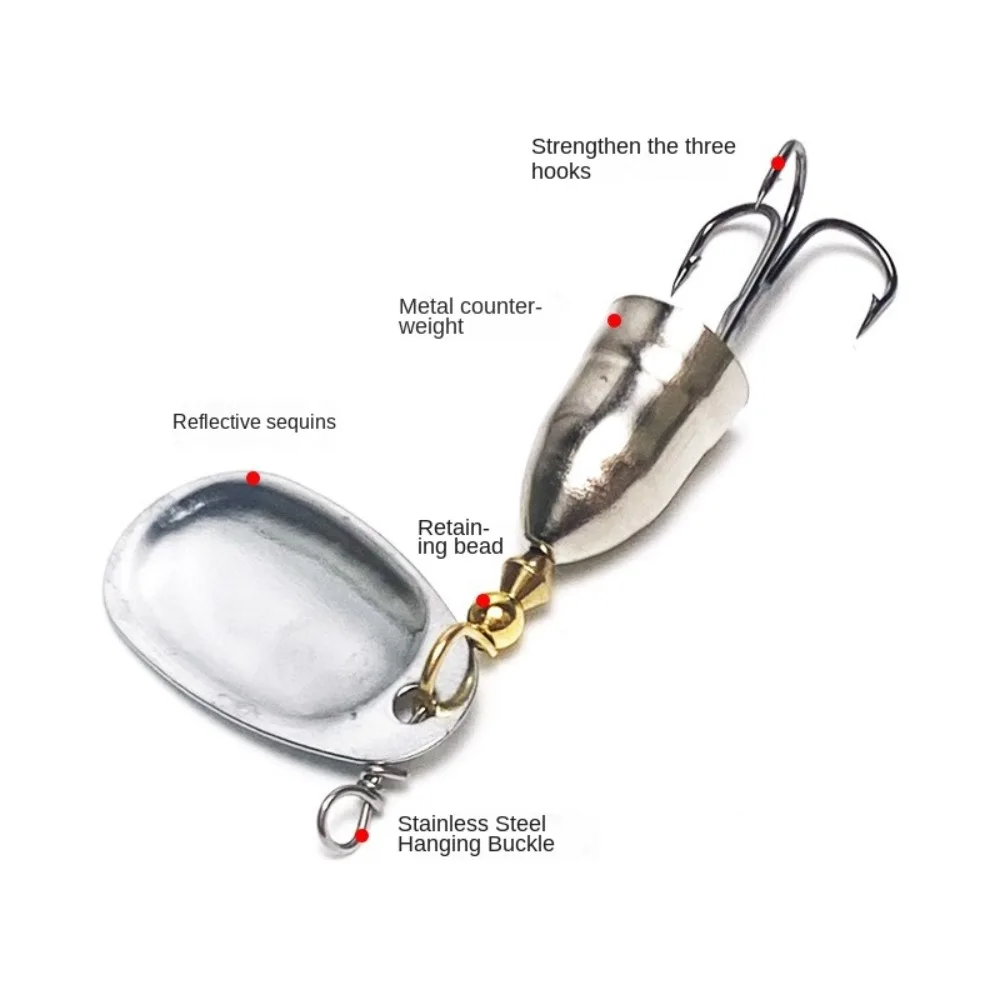 5 шт. 2024 ложка с блестками металлический воблер рыболовная приманка