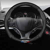 for acura steering wheel cover cdx ilx tlx l mdx rdx zdx rlx tl rl carbon fiber leather grip cover auto parts