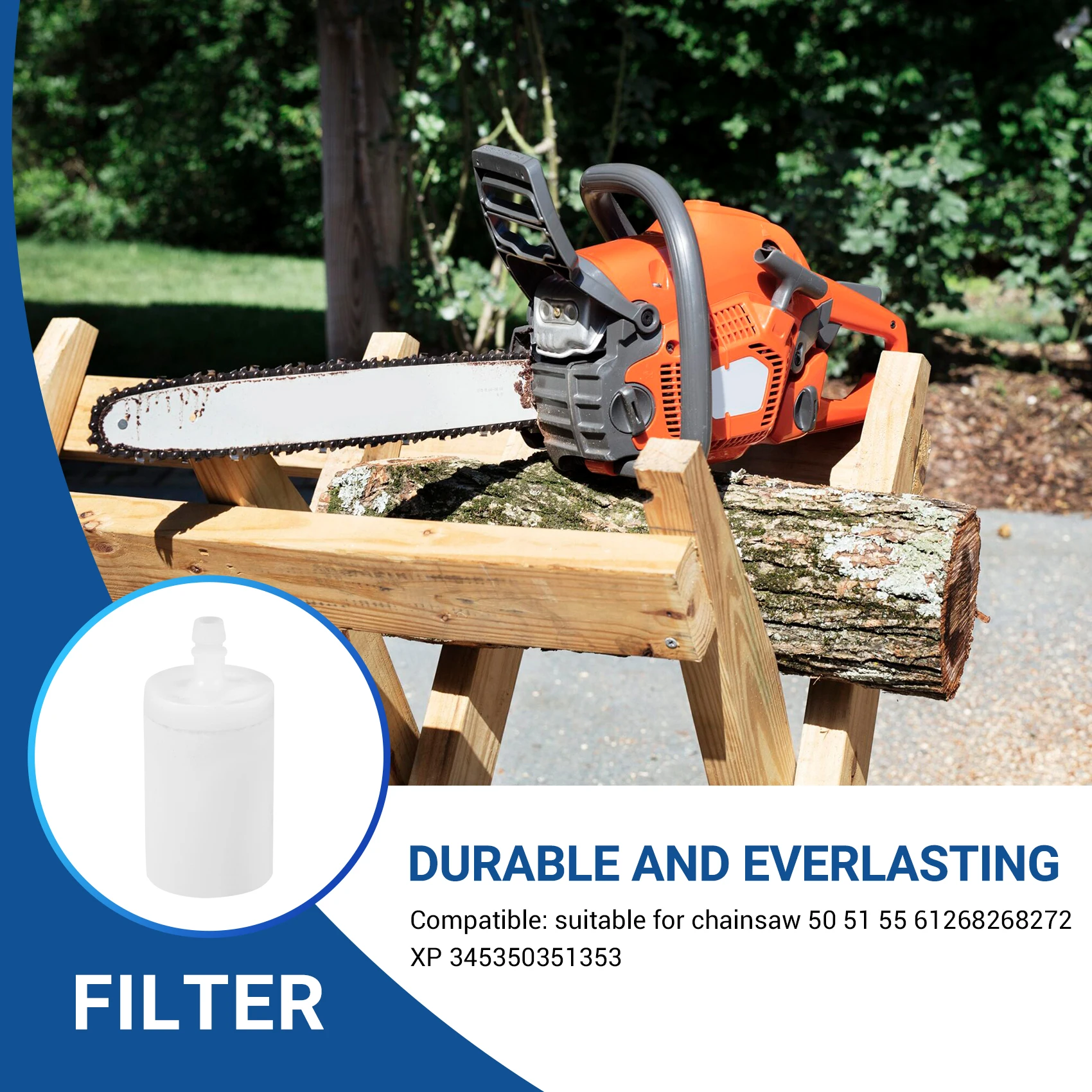 10 шт. газовый топливный фильтр 50 51 55 61 268 272 XP 345350351353 Запчасти для бензопилы Husqvarna
