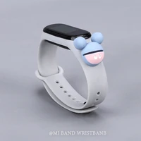 for mi band 7 6 5 4 3 watch bracelet for mi band 3 4 5 silicone watch strap creative patch smart replacement wristband gift