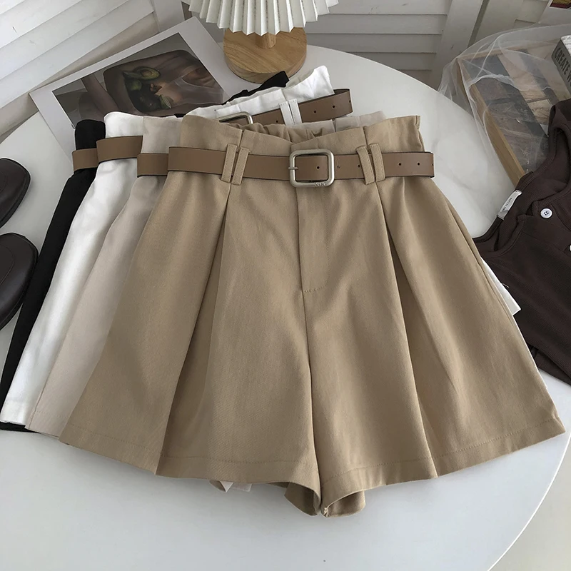 

Spring Belted Skirts High Waist Jupe Mini Mujer Faldas Zipper Fly Plain A-Line Skirt Black Casual Women Clothes Dropshipping