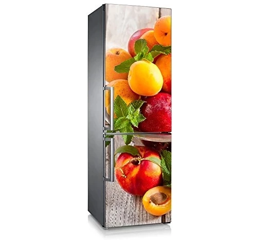 

3D Fridge Sticker Fruit Peach Refrigerator Door Cover Kitchen Home Decoration Accessories Modern 3d Wall Stickers Customizable