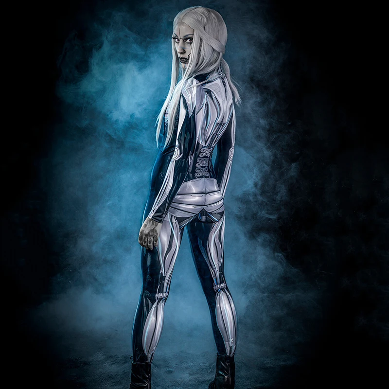 

Sexy Warrior Jumpsuit Robot Kostuum Cosplay Vrouwen Wetenschap Toekomst Machine Anime Jongen Rompertjes Vermomming Steampunk