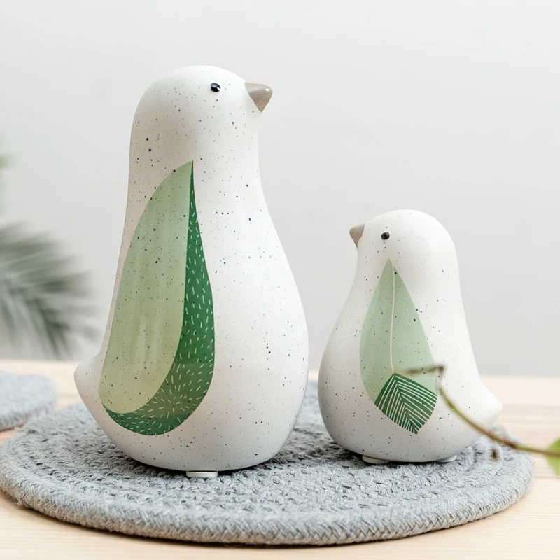 

Creative Ceramic Bird Sculpture Figurine Modern Room Decoration Bird Ceramic statue Crafts Ornaments Home Decoration Cute Gifts