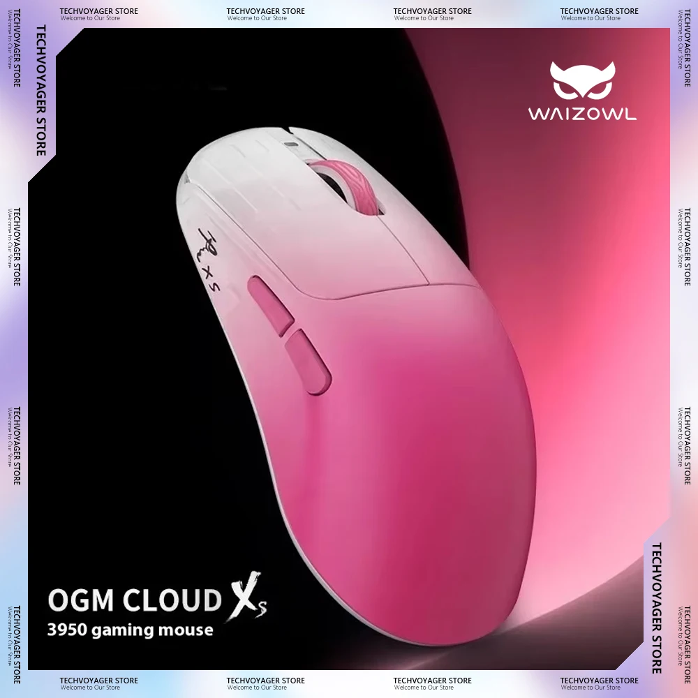 Игровая мышь Waizowl OGM CloudXS PAW3950 легкая беспроводная трехрежимная на заказ ПК