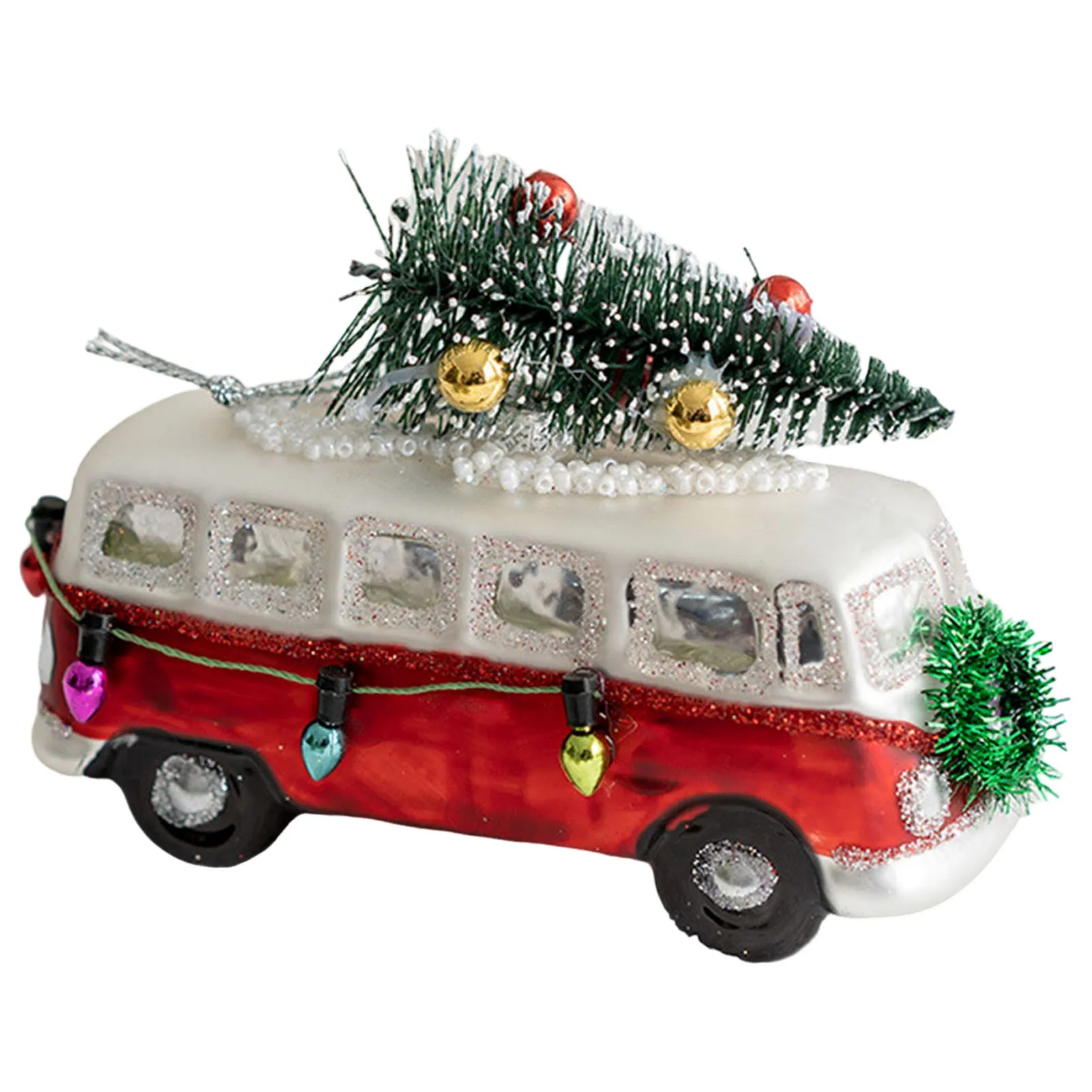 

Рождественское стеклянное украшение Санта Клаус и Снеговик