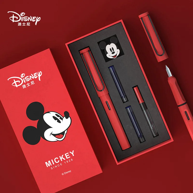

Disney Mickey Mouse Fountain Pen Set Ink Pens Marvel Frozen Princess Elsa Pens for Writing Ink Pen Office Supplies