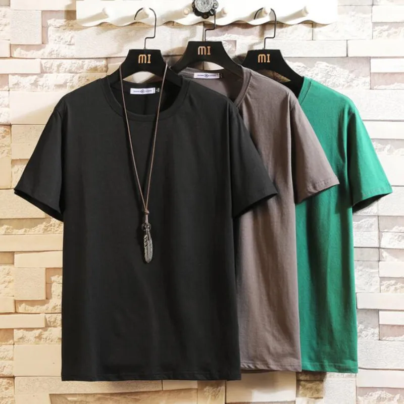 

2022 Summer New Cotton Men's T-shirt Short-sleeve Mens T shirt Short Sleeve Pure Color Men t shirt T-shirts For Male Tops