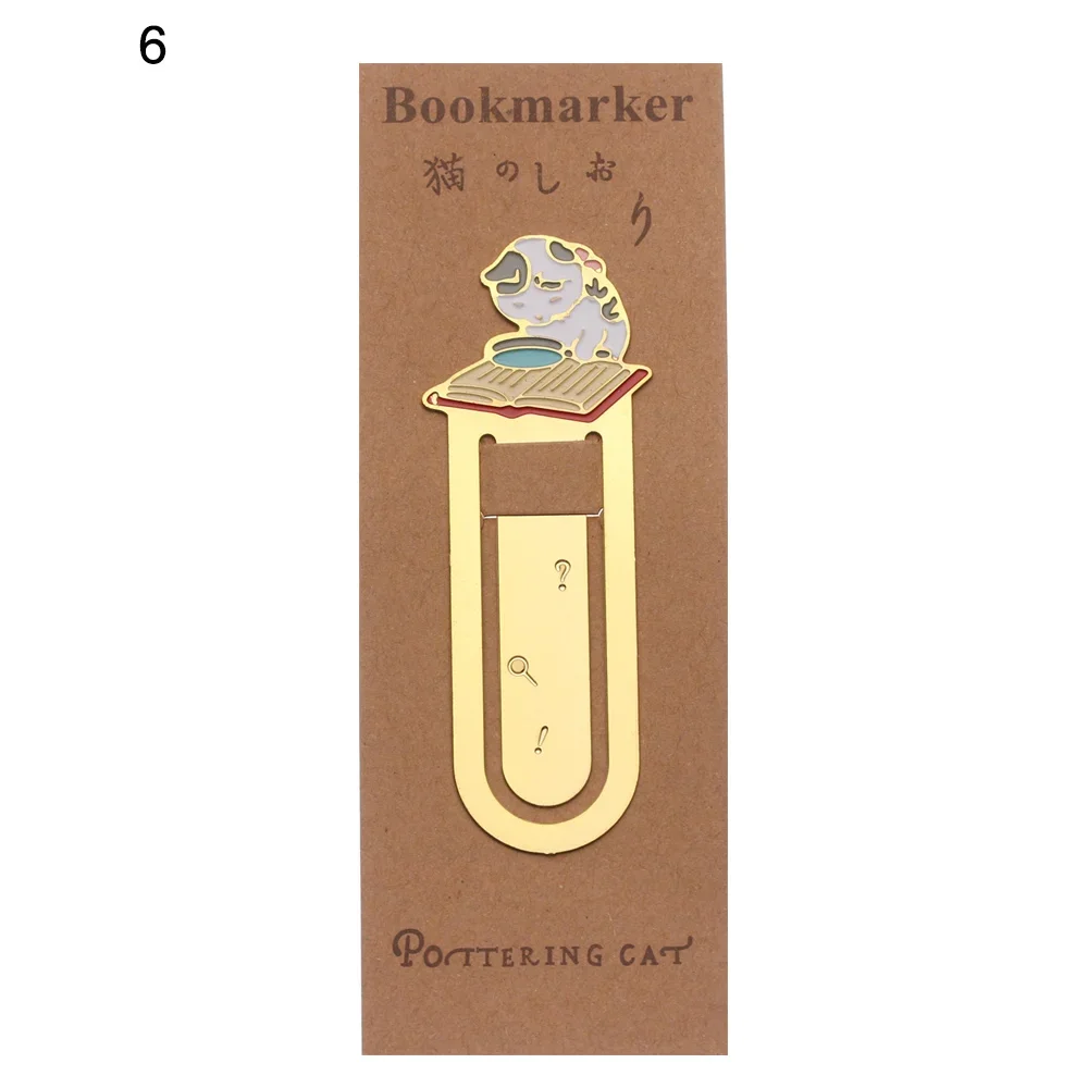 

Металлическая закладка с кошками