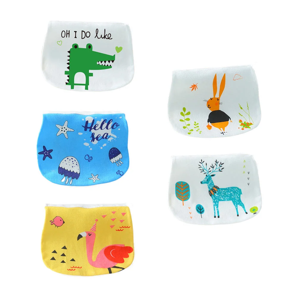 

5Pcs Creative Absorbent Cotton Multi-layered Baby Towel Sweat Towel Pads