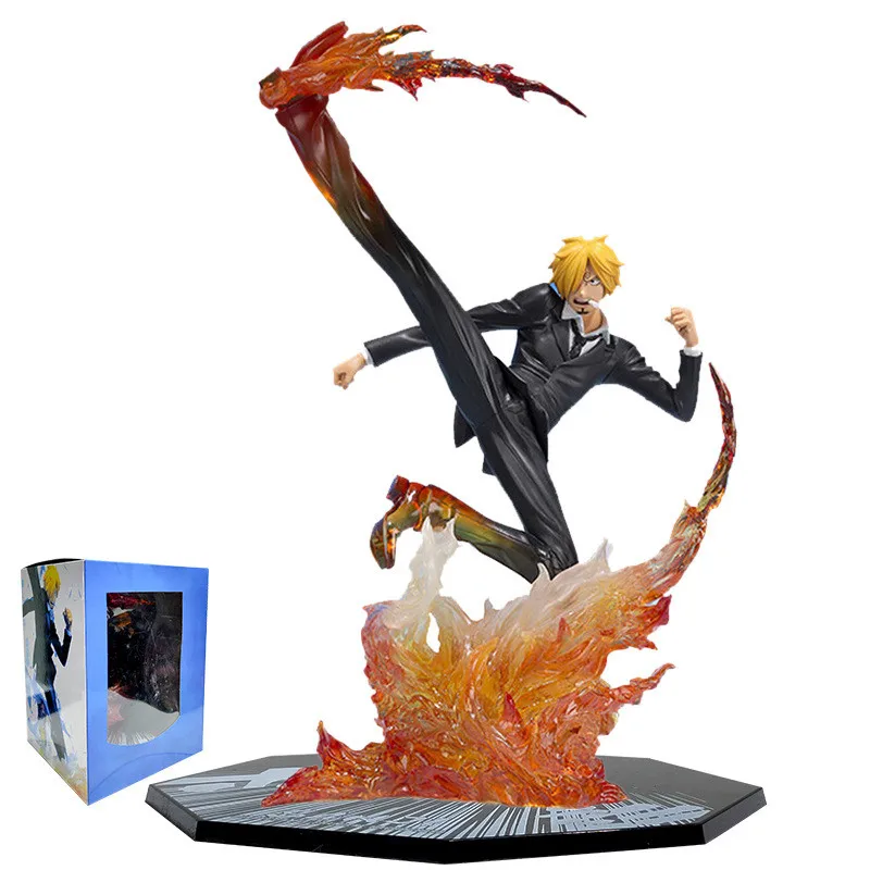 

NEW Cartoon One Piece Action Figures Sanji Fire Foot Model Toy 160mm PVC Toys One Piece Anime Sanji Japanese Anime Figure