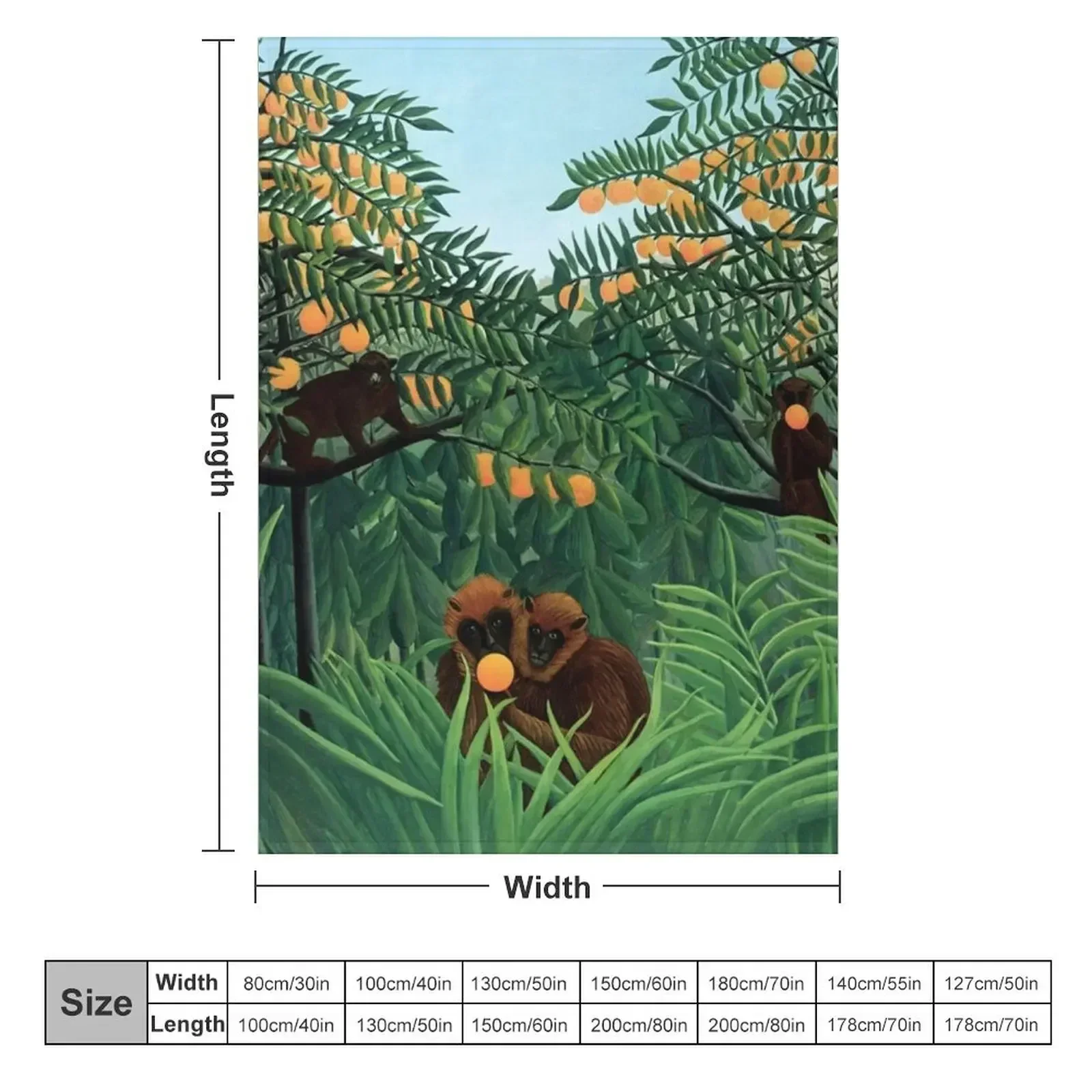 Анри Руссо - Одеяло с тропиками среда для дивана тонкие одеяла пикника очень