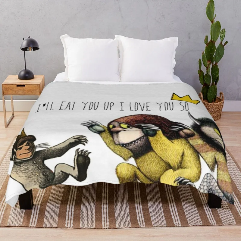 

Where The Wild Things Are Thick Blanket Flannel Print Multi-fuion Throw Thick Blankets for Bed Home Cou Camp Cinema