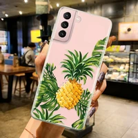 fruit pineapple food case for samsung a51 a71 a52 a12 a01 a40 s21ultra s10 clear soft tpu cover for samsung s21 s20 fe s21 a20s