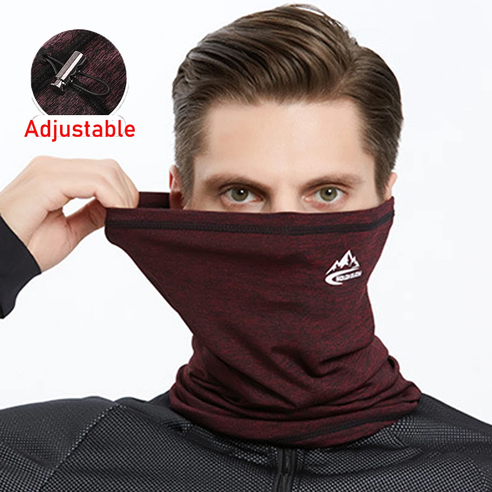 Фото Winter Balaclava Ski Mask Mens Hood Scarf Neck Cover Warmer Tube Gaiter Cycling Hiking Motocycle Bandana Headwear Unisex Outdoor №3