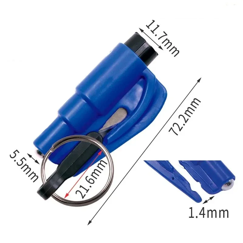 Молоток для разбивания окон резак свистка брелок 3-в-1 автомобильный безопасный