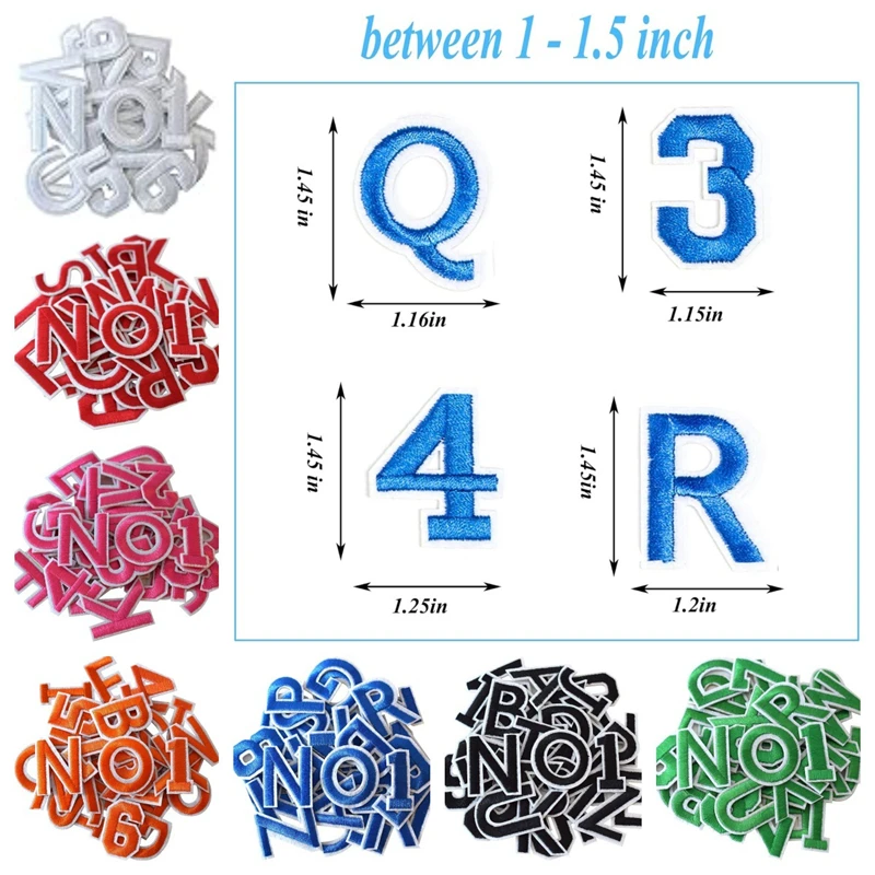 Фигурки A-Z с буквами 0-9 набор вышитых нашивок для одежды тканевые термоклеевые