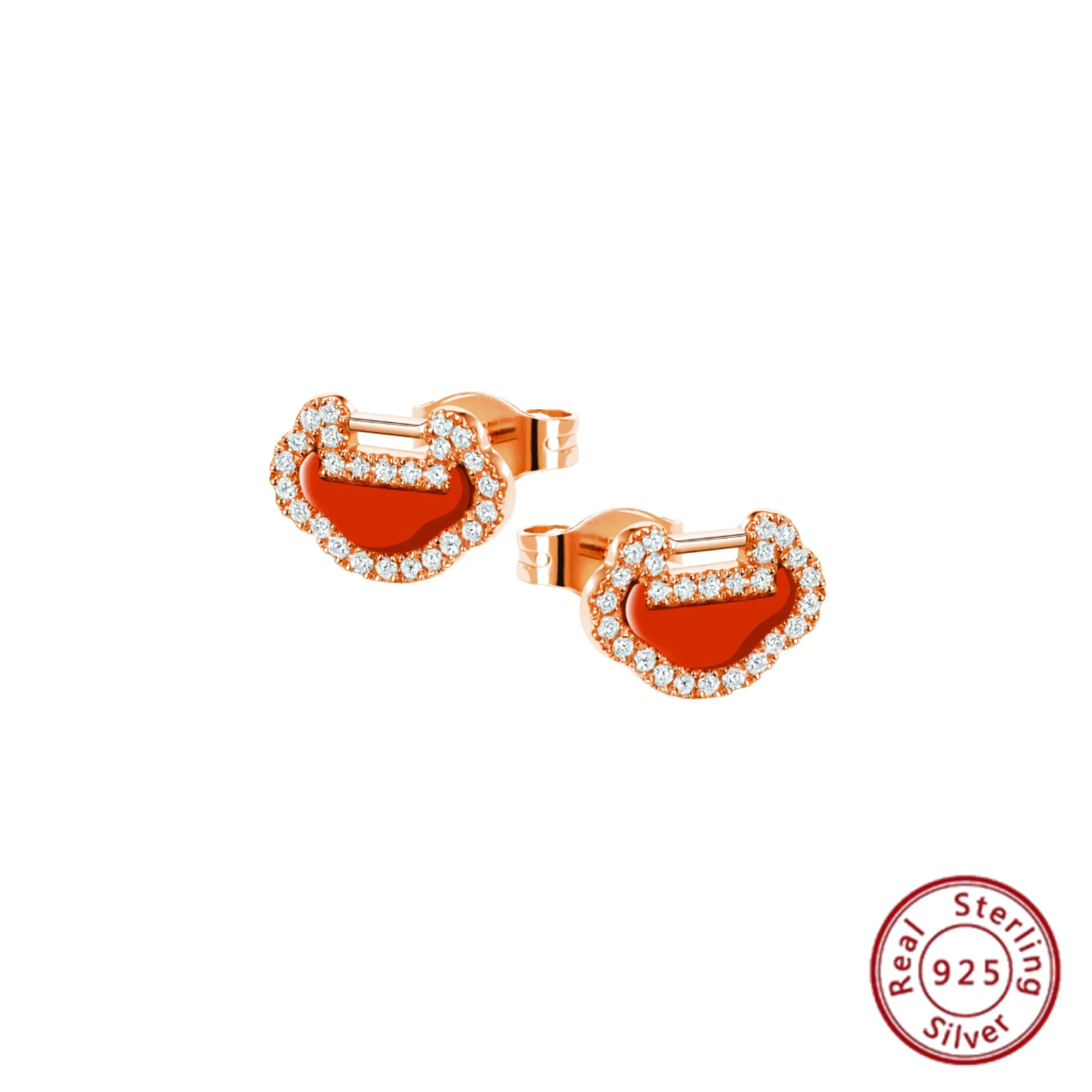 Новое поступление 2024: женские серьги-гвоздики Qeelin S925 из чистого серебра шикарный