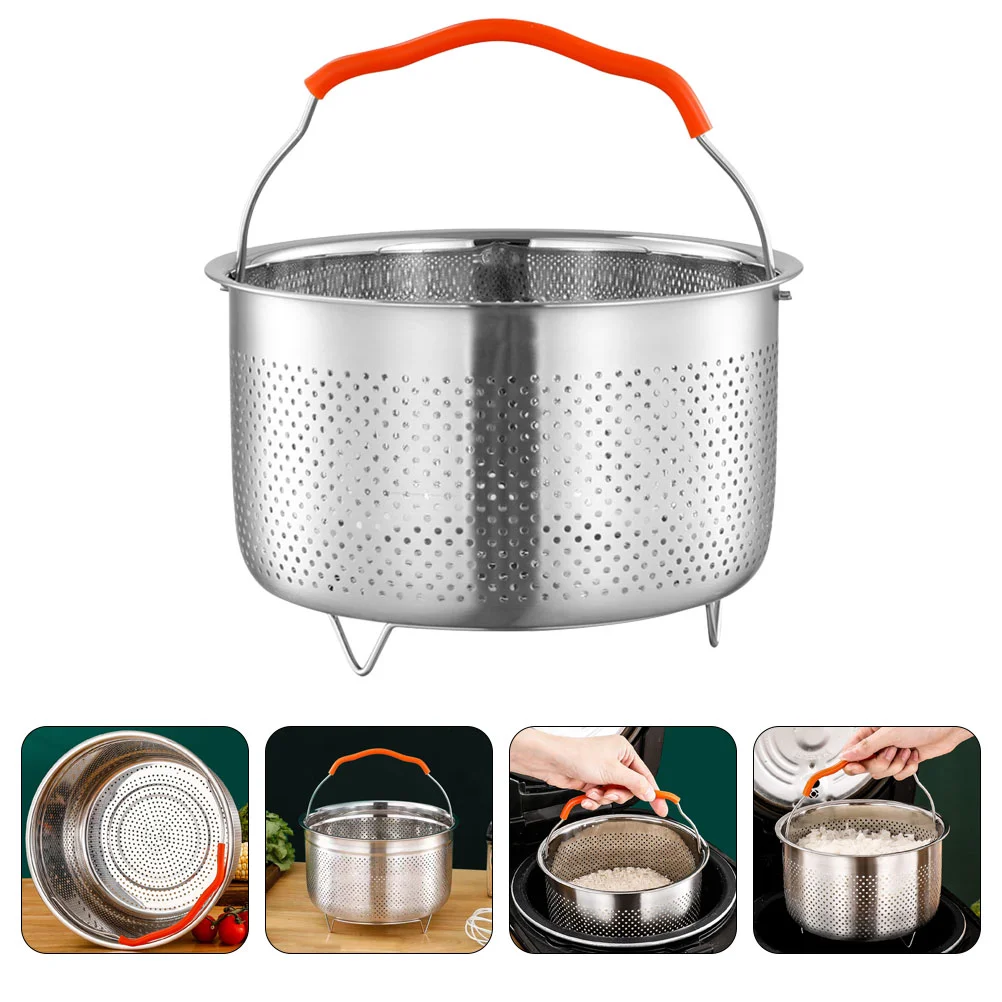 

Stainless Steel Rice Steamer Metal Basket Steaming Pot Insert Vegetables Hot Rack Accessories Dumpling Food