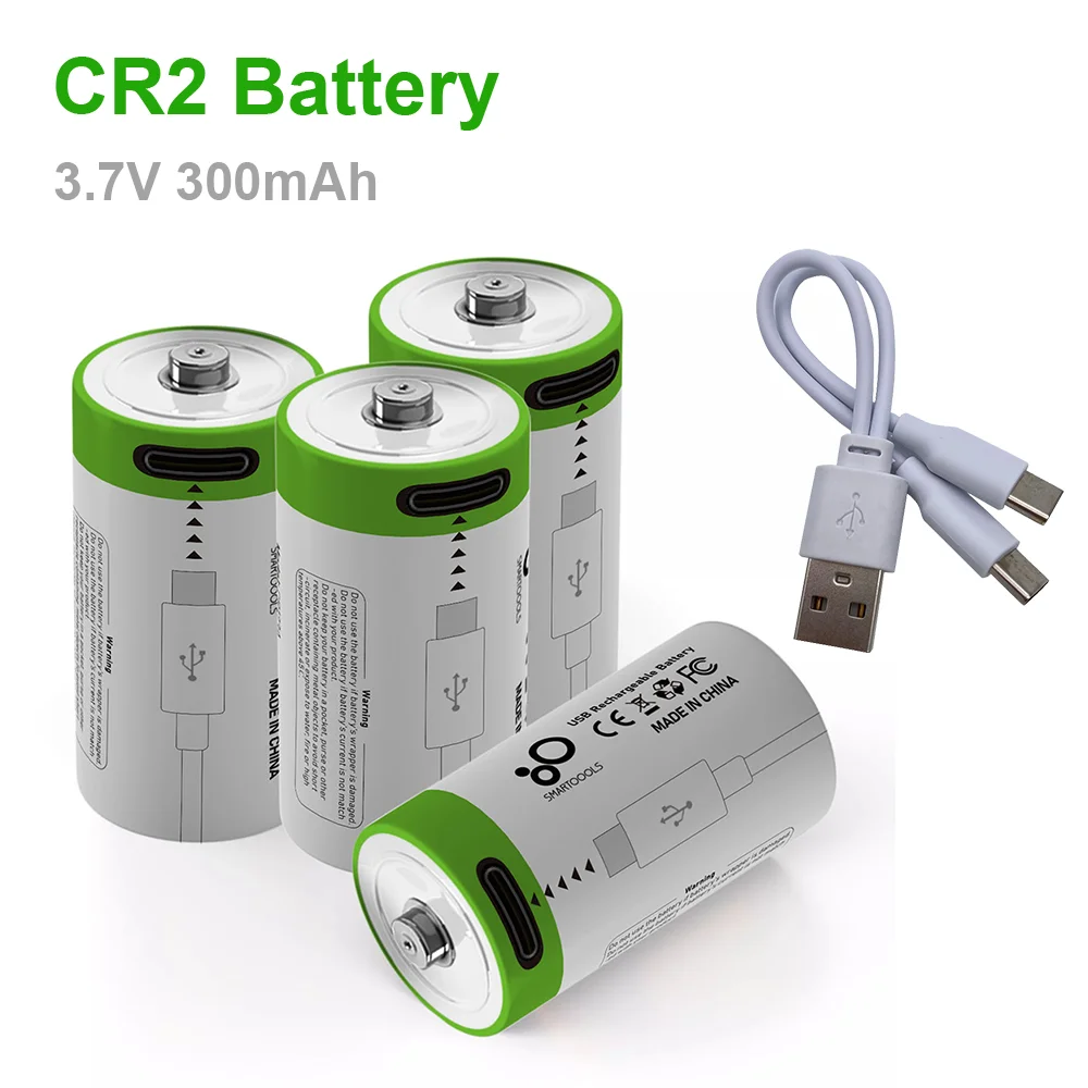 

2-10pcs 3.7V CR2 300mah RechargeableLI-ION Battery,digital Camera,GPS Security , Medical Equipment Made A Special Battery