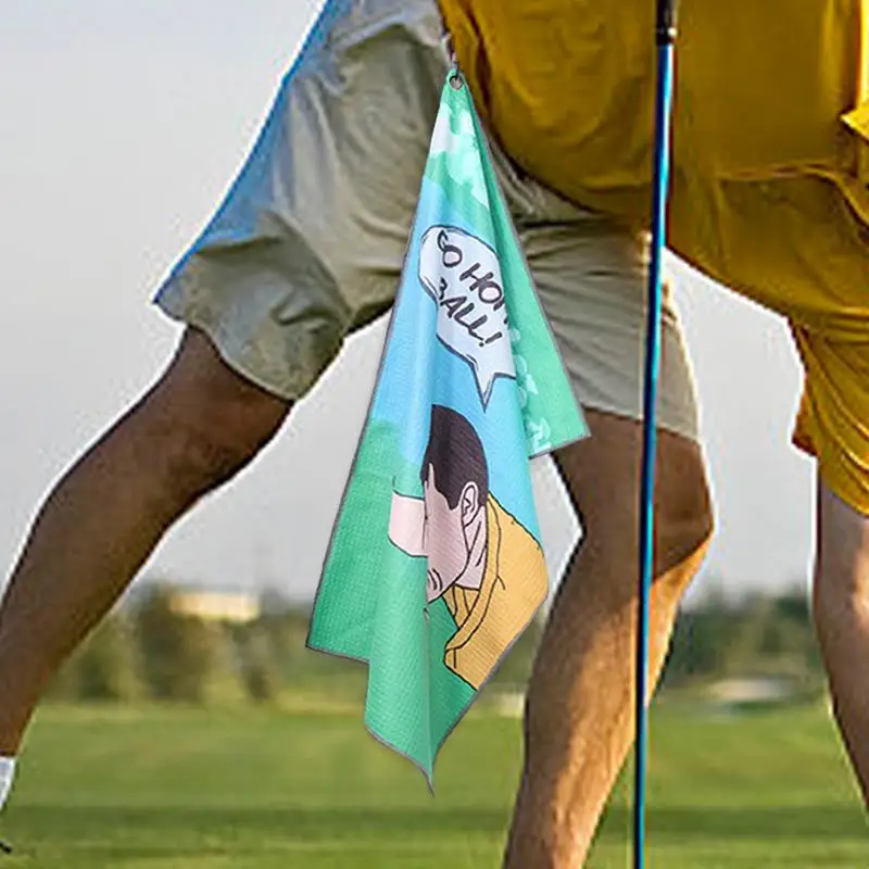 Полотенце для пота полотенце гольфа с карабином тренировок мягкое тренажерного