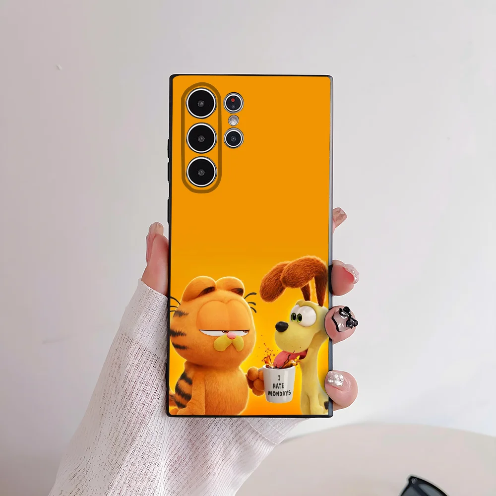 Милый мультяшный G-G-garfieldS Cat телефон для Samsung Galaxy S25 S24 S22 S23 Ultra S21 S20 Plus 5G матовый