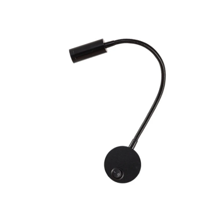 

Прикроватная лампа с гибким шлангом для спальни, учебы, чтения, настенный светильник с переключателем, 1/3 Вт, настенный прожектор, ночник для общежития, вилка европейского стандарта