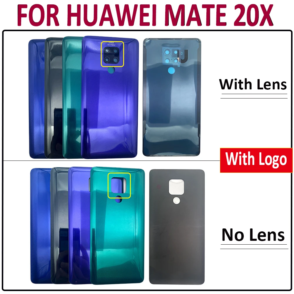 

Новая задняя крышка батарейного отсека Mate 20X, задний корпус, Сменный Чехол с клейким веществом для Huawei Mate 20X со стеклянным объективом камеры