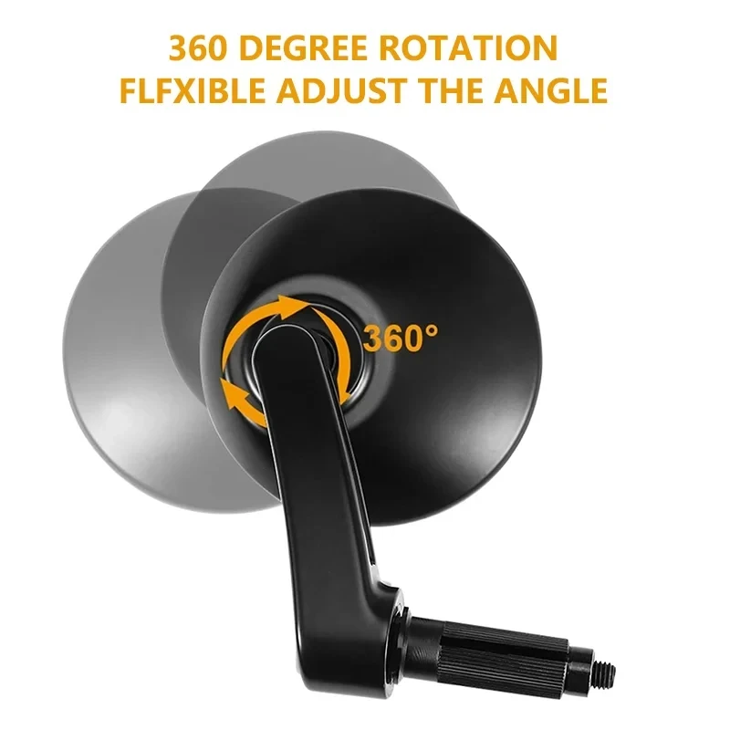 Алюминиевое круглое зеркало заднего вида для мотоциклов и скутеров 18 мм подходит