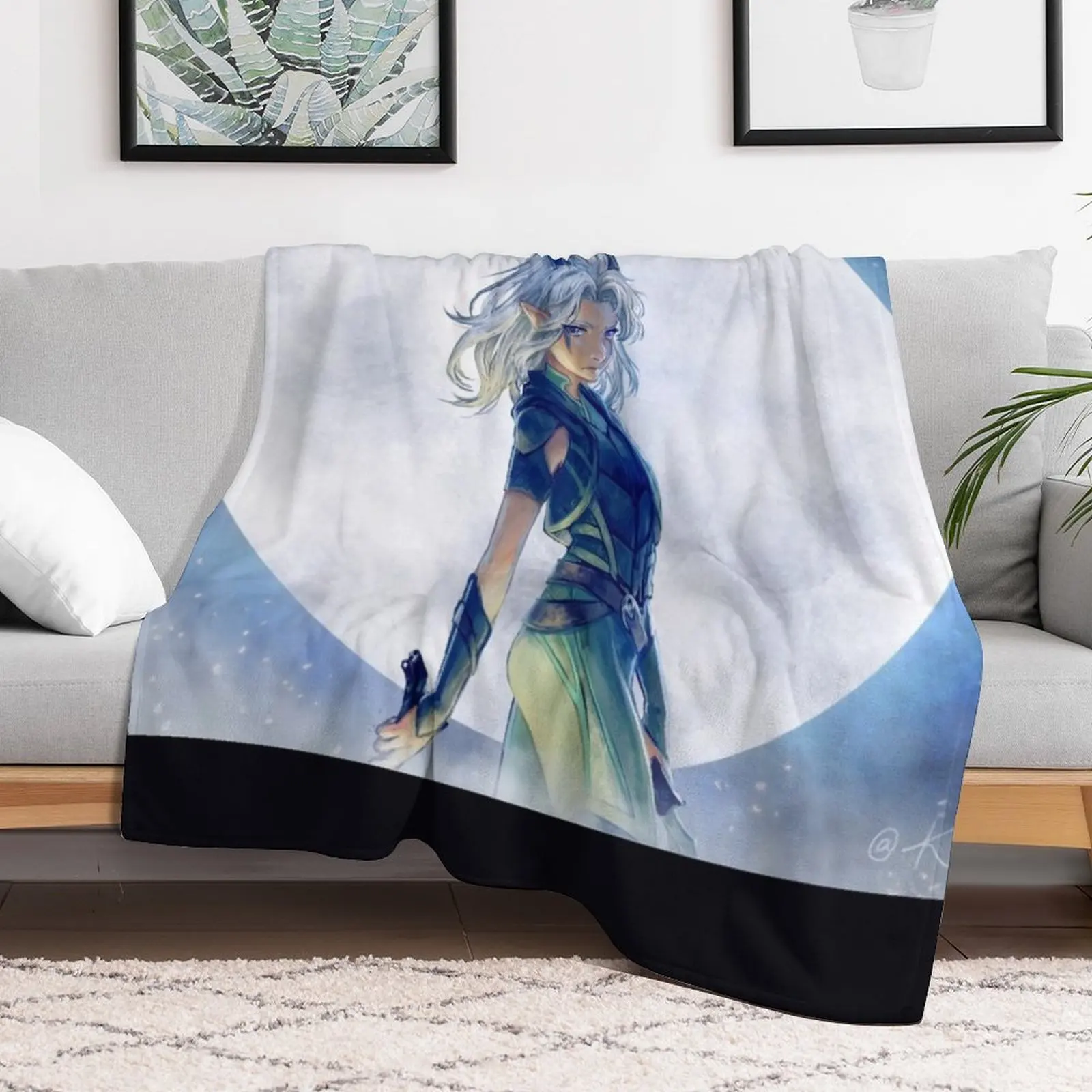 Декоративное одеяло Rayla and Moon