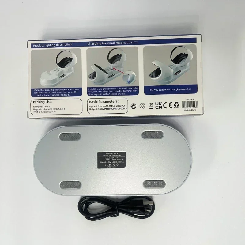 Зарядная док-станция для контроллера PS VR2 с RGB-подставкой зарядного устройства