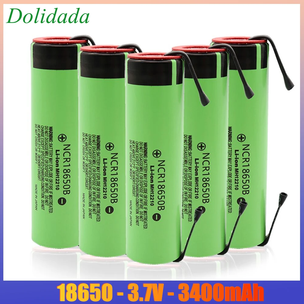 

18650 Battery Ncr18650b 3.7v 3400mah Lithium Rechargeable Batteries Welding Nickel Sheet Bateria for Flashlight Torch LED Lamp